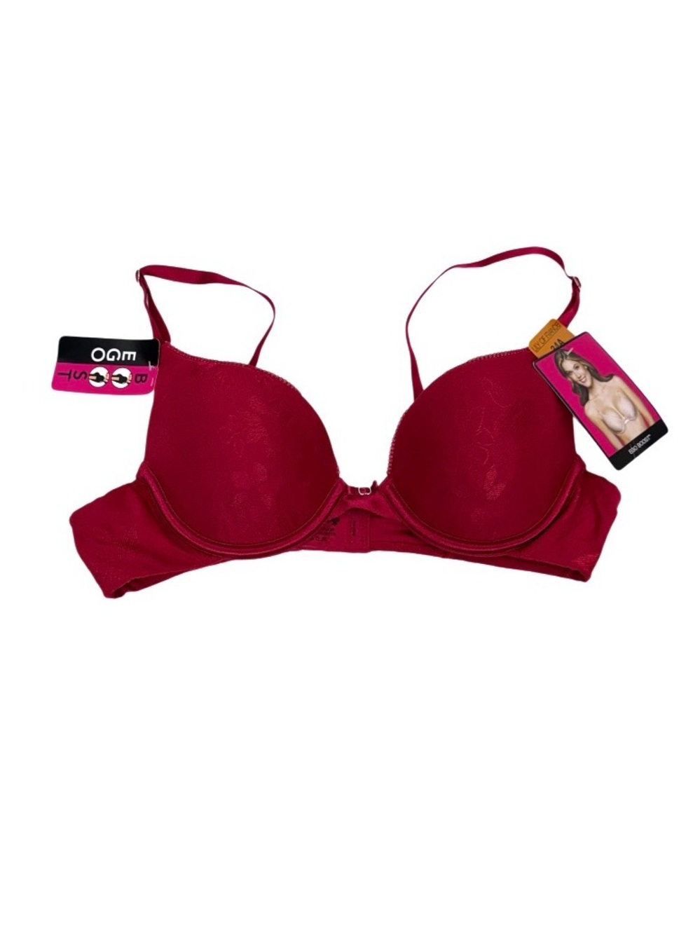 Lily Of France Solid Red 34A Ego Boost Push Up Bra New Nwt
